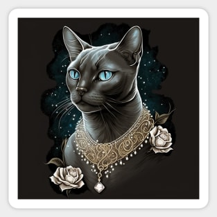 Elegant Burmese Cat Sticker